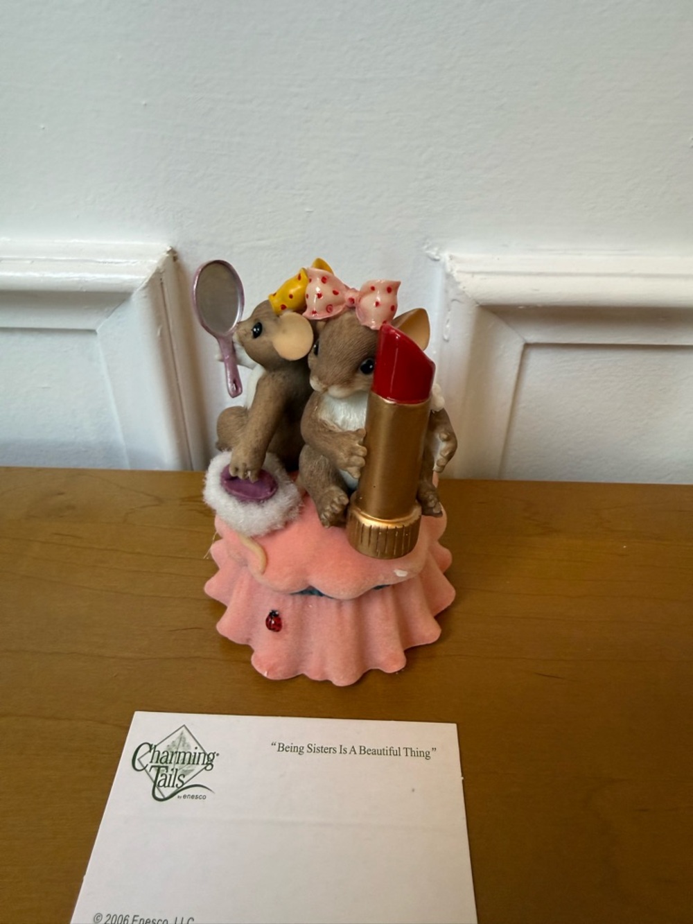 Charming Tails Pink 'Being Sisters Is A Beautiful Thing' Figurine - Picture 3 of 4
